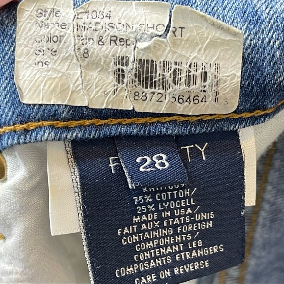 FIDELITY DENIM Madison HIGH waisted Rip & Repair Distressed Jean Shorts - Picture 9 of 11